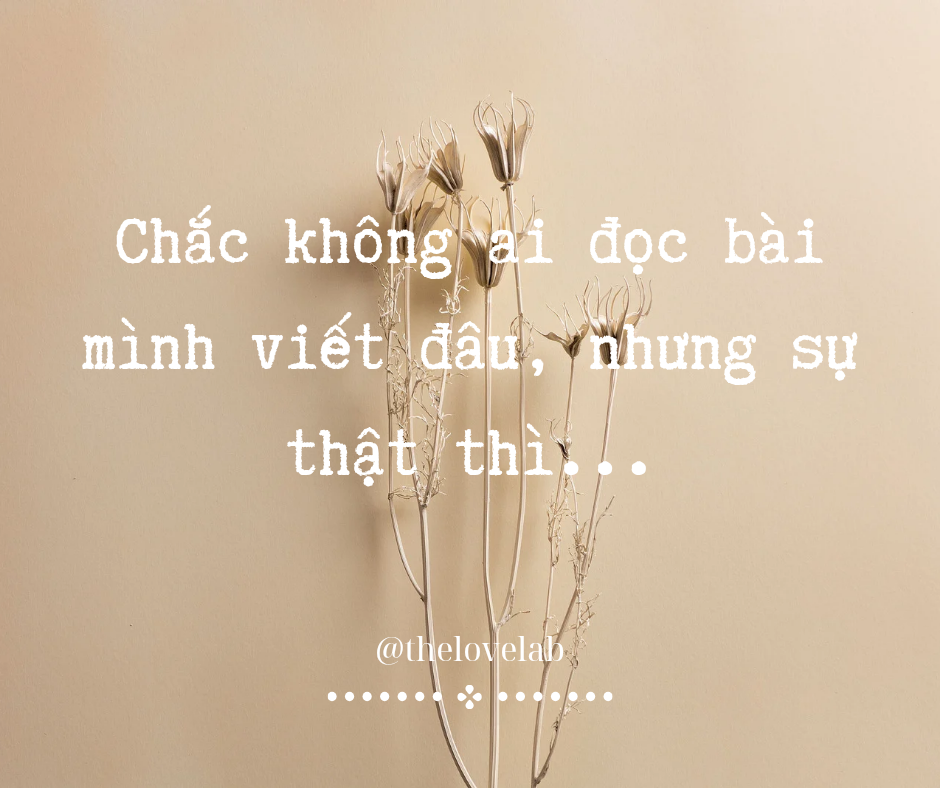 Read more about the article Chắc không ai đọc bài mình viết đâu, nhưng sự thật thì…